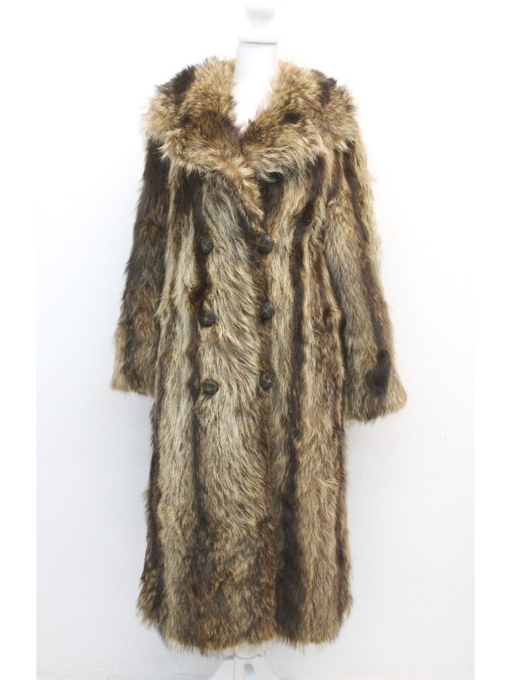 SCRAP ITEM:  RACCOON FUR COAT JACKET WOMEN WOMAN SIZE N/A